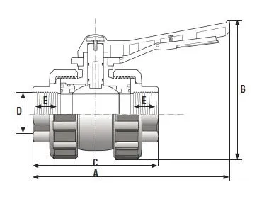 ZAWÓR KULOWY PVC GW/GW